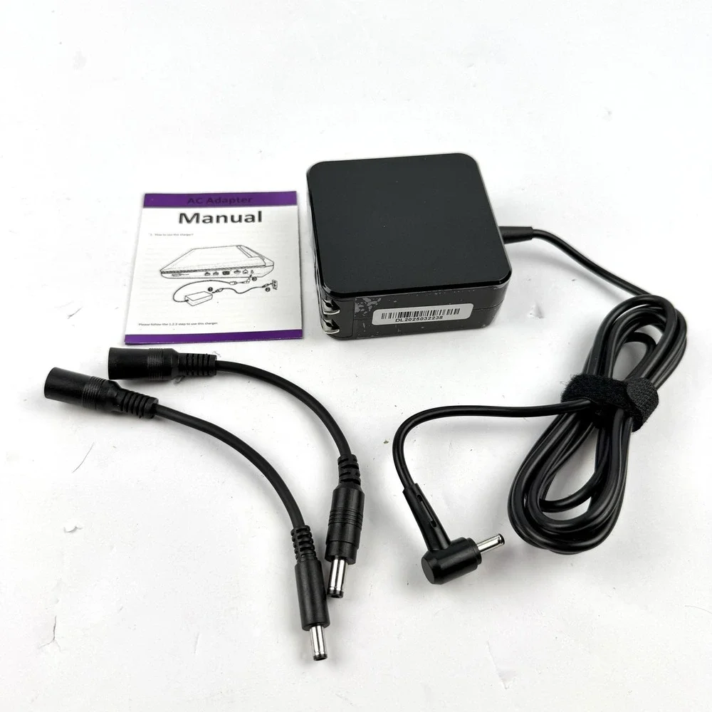 Universal 65W Laptop AC‎ Adapter Charger 19V 3.42A Interchangeable Tips Manual